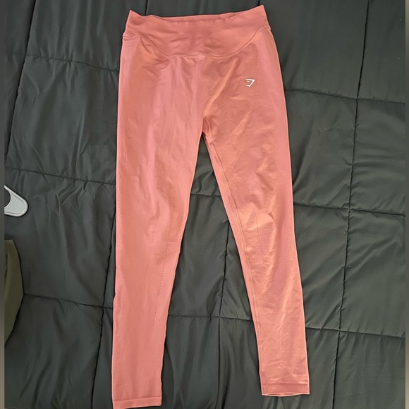 Gymshark Sweat Seamless Leggings, Women’s Size L, Terracotta Pink - Picture 4 of 7